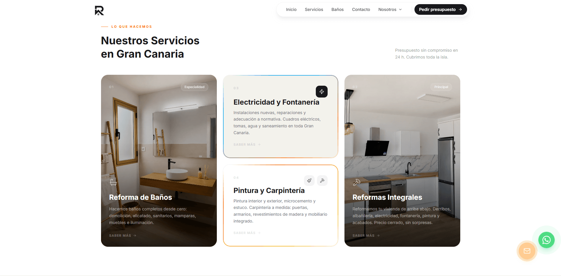 Captura de pantalla del proyecto de desarrollo web Renovaexp